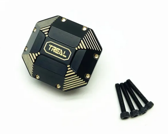 Treal Brass Diff Cover 84g Heavy Weight Differential Cover for Element RC Enduro