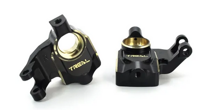 TREAL UTB18 Capra Brass Front Steering Knuckles Inner Portal Covers Set (2P) 35.8g/pc Heavy Weight Upgrades-Black