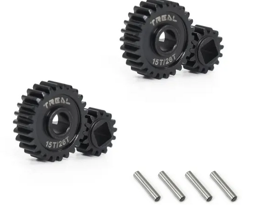 TREAL UTB18 Capra Portal Gears 15T/26T Harden Steel Gears Compatible with Axial 1/18 UTB18