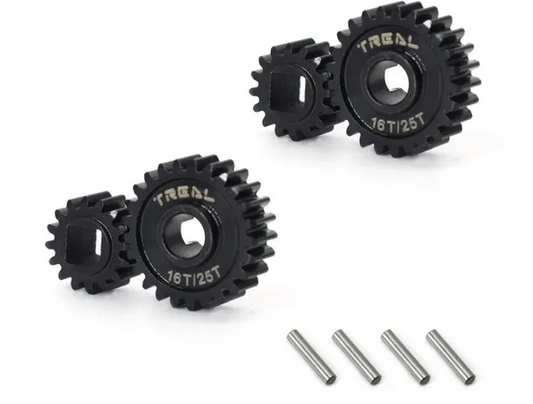 TREAL UTB18 Capra Overdrive Portal Gears 16T/25T Harden Steel Gears Compatible with Axial 1/18 UTB18