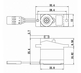 SAVSH0350P  Micro Digital Servo w/Soft Start, 0.16sec / 36oz @ 6V
