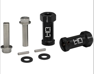 HRASCX10TT01  20mm Wheel Hub Extensions w/12mm Hex (2), for Axial SCX Wraith