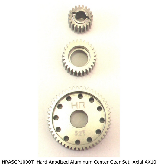 HRASCP1000T  Hard Anodized Aluminum Center Gear Set, Axial AX10