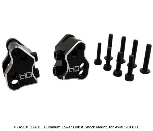 HRASCXT12A01  Aluminum Lower Link & Shock Mount, for Axial SCX10 II