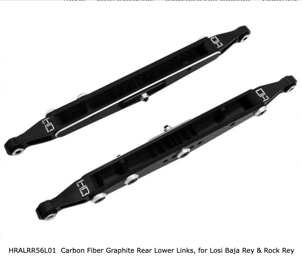 HRALRR56L01  Carbon Fiber Graphite Rear Lower Links, for Losi Baja Rey & Rock Rey