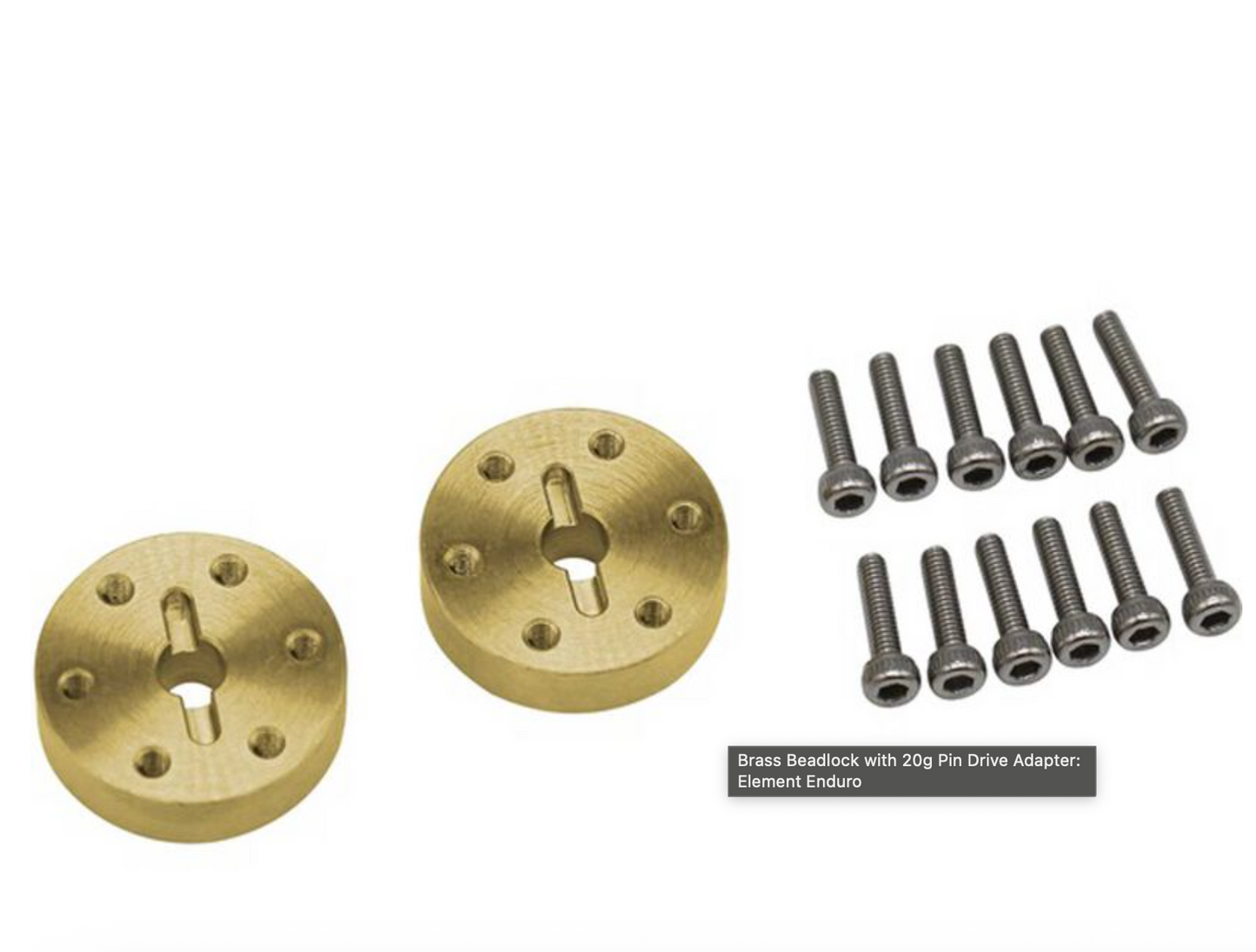 HRAEDR10PH -  Heavy Brass Wheel Hub, w/ Pin Drive, for Associated Enduro