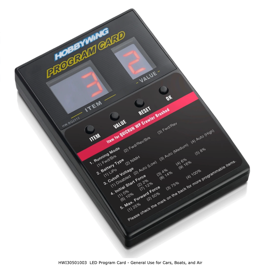 LED Program Card - General Use for Cars, Boats, and Air