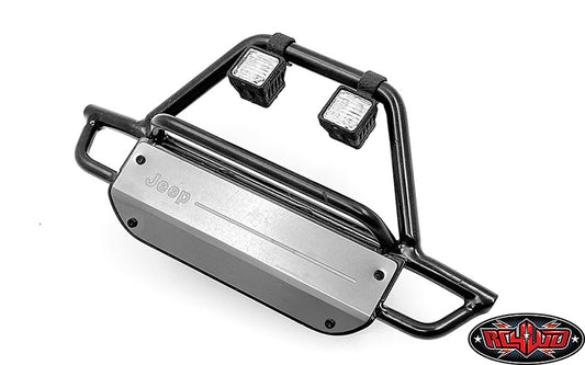 KS Steel Front Bumper w/ Lights for Axial 1/10 SCX10 III Jeep (Gladiator/Wrangler)