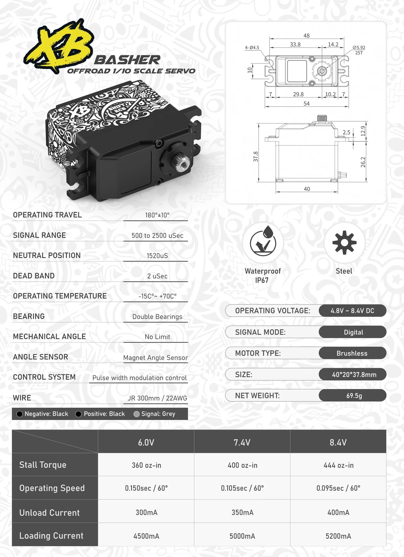 Shift RC XB SERVO