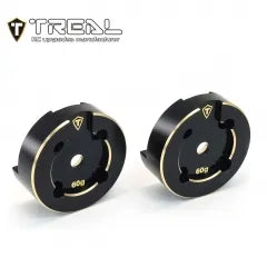 TREAL UTB18 Capra Brass Outer Portal Covers Set (2) CNC Machined Heavy Weight Upgrades-Black