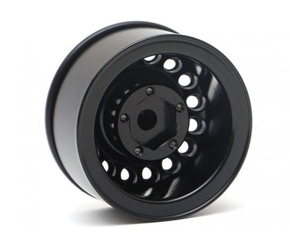 1.55" 16-Hole Classic Steelie Reversible Beadlock Wheels (Rear) w/ XT504 Hubs Black