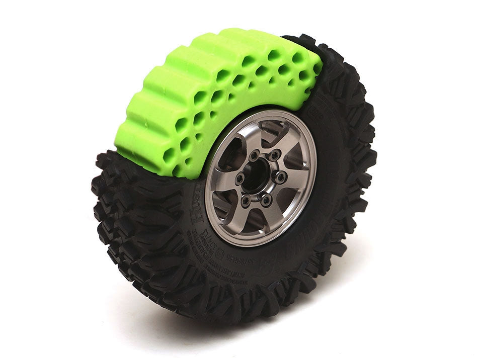 Boom Racing Rock Monster GREEN Silicone Tire Insert 3.38x0.91 (86x23mm) for 1.55" Baby Hustler / MAXGRAPPLER Tires (2)