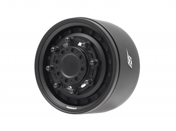 Boom Racing ProBuild™ 1.9" COMBAT Adjustable Offset Aluminum Beadlock Wheels (2) Matte Black