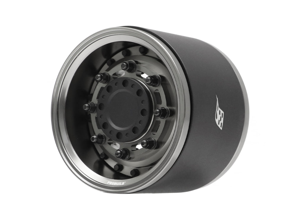 Boom Racing ProBuild™ 1.9" Extra Wide COMBAT Adjustable Offset Aluminum Beadlock Wheels (2) Gun Metal