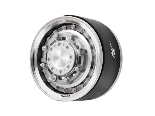 Boom Racing ProBuild™ 1.9" COMBAT Adjustable Offset Aluminum Beadlock Wheels (2) Platinum/Platinum