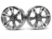 Boom Racing CHROMA™ 1.9 High Mass Beadlock Aluminum Wheels Spoke-6 (2) Style A Gun Metal [RECON G6 The Fix Certified]