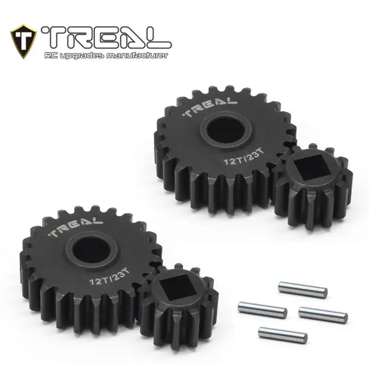 TREAL SCX10 III/Capra Portal Gears 12T/23T Harden Steel Gears Compatible with Axial 1/10 SCX10 3 Capra,same ratio