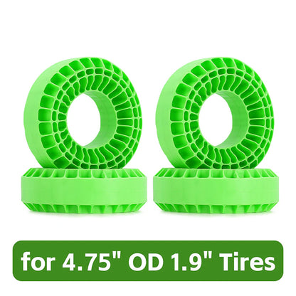 INJORA 4pcs Silicone Rubber Inserts for 118-122mm(4.75" OD) 1.9" Tires