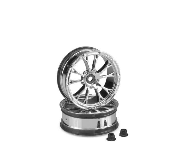JConcepts 3399C Tactic Street Eliminator 2.2" Front Drag Racing Wheels (2) (Chrome)