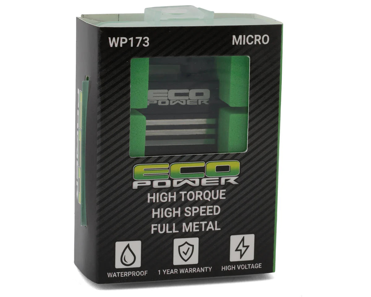 EcoPower WP173 Aluminum Digital Micro Servo (HV) (Waterproof) for ARRMA™ Groms, Losi™ NASCAR & other Mini vehicles Reefs RC