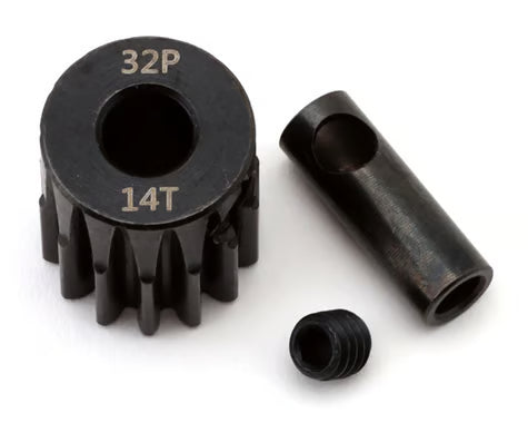 EcoPower Steel 32P Pinion Gear (Mod .8) (5mm Bore) (14T) w/3.17mm Reducer Sleeve ECO Power