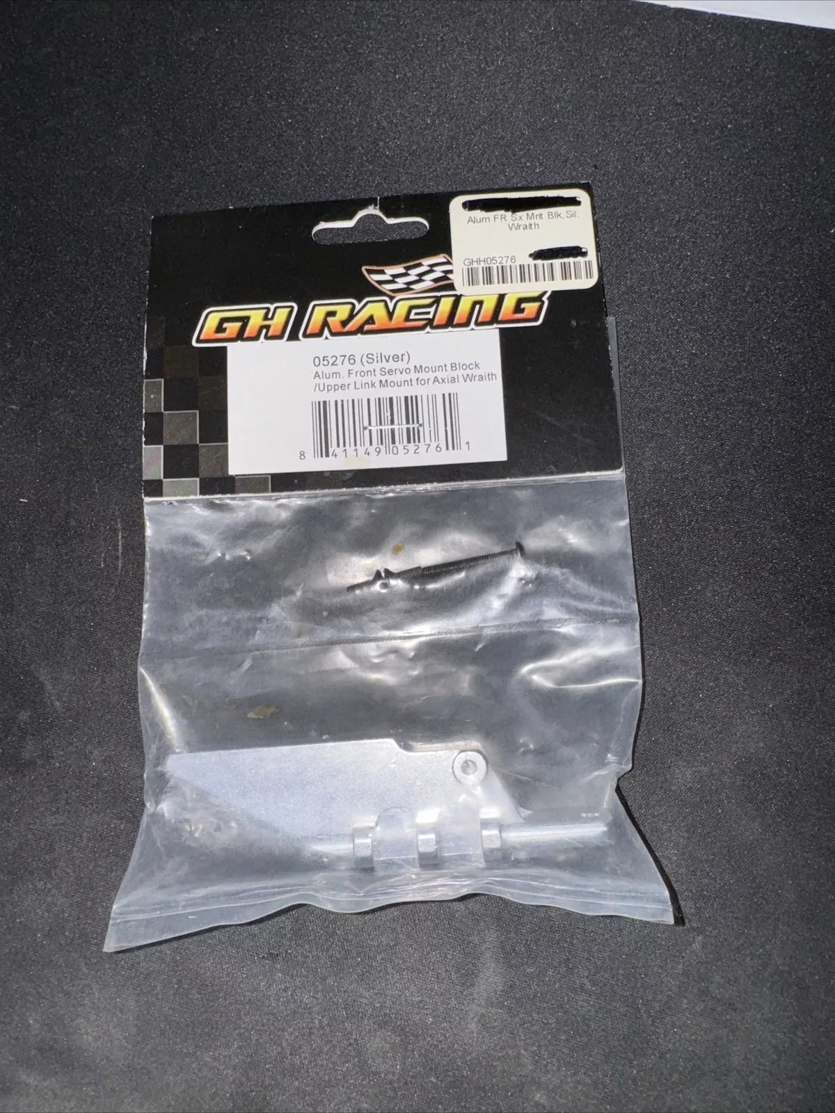 GH Racing Aluminum Front Servo Mount Axial Wraith 05276 (Silver)