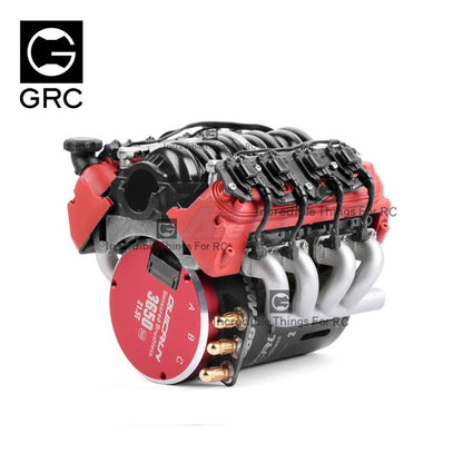 GRC LS7 Simulated V8 Engine/ Motor Heat Sink Cooling Fan For Crawler 36mm Motor Red