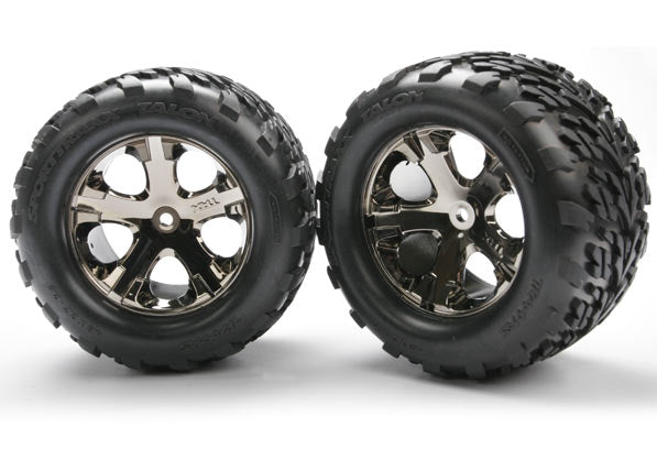 All-Star 2.8" Black Chrome Wheels & Talon Tires (2) Part Number:  3668A