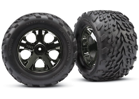 All-Star 2.8" Black Chrome Wheels & Talon Tires (2) Part Number:  3669A