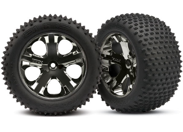 All-Star 2.8" Black Chrome Wheels & Alias Tires (2) Part Number:  3770A