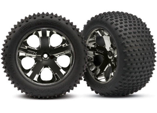 All-Star 2.8" Black Chrome Wheels & Alias Tires (2) Part Number:  3770A