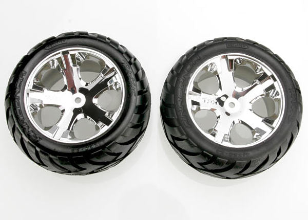 All-Star 2.8" Chrome Wheels & Anaconda Tires (2) Part Number:  3773