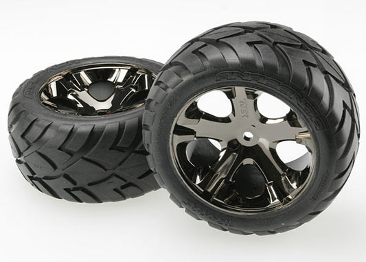 gallery All-Star 2.8" Black Chrome Wheels & Anaconda Tires (2) Part Number:  3773A