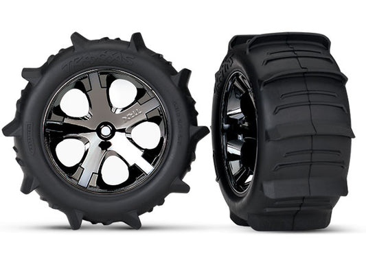 All-Star 2.8" Black Chrome Wheels & Paddle Tires (2) Part Number:  3776