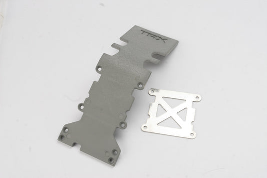 Gray Rear Skid Plate with Reinforcement-Part Number: 4938A