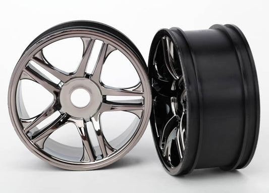 Rear Black-Chrome Split-Spoke Wheels (2)