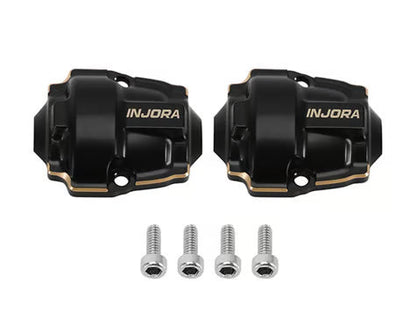 Injora Redcat Ascent-32 Brass Differential Covers (Black) (2) (2.6g ea) INJORA