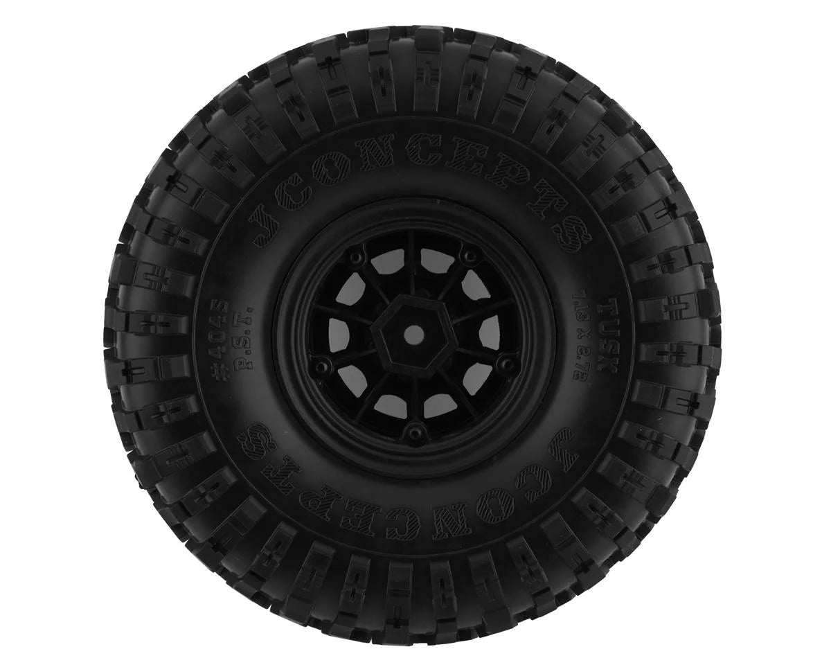 JConcepts Tusk 2.9" Pre-Mounted Tires w/Hazard Wheel (2) (Green) J Concepts