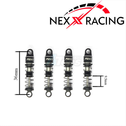 Nexx Racing Oil Shock (4 pcs) Black for Axial SCX24