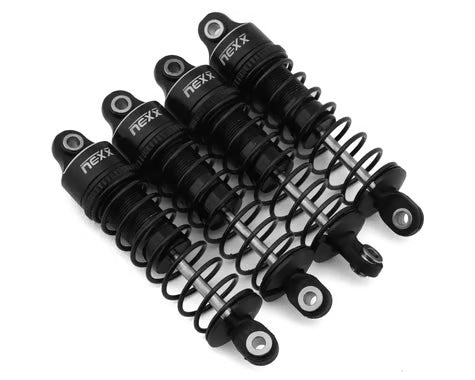 NEXX Racing Arrma Grom Threaded Aluminum Oil-Filled Shocks (Black) (4) (58mm)