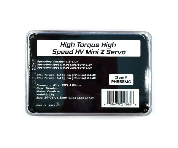Power Hobby: 58MG Programmable High Speed / Torque Digital Servo Mini-Z Power Hobby