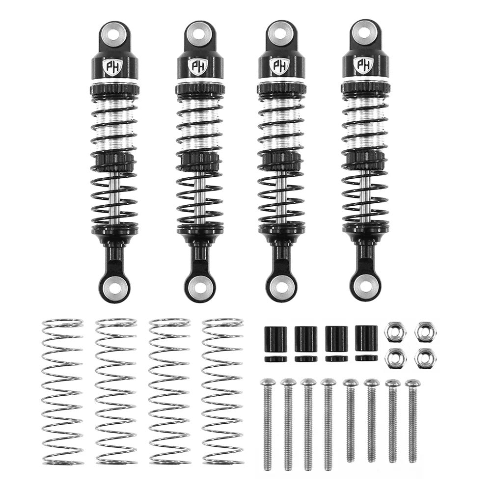 Power Hobby: 53mm Threaded Oil Shocks (4), for 1/18 Redcat Ascent-18