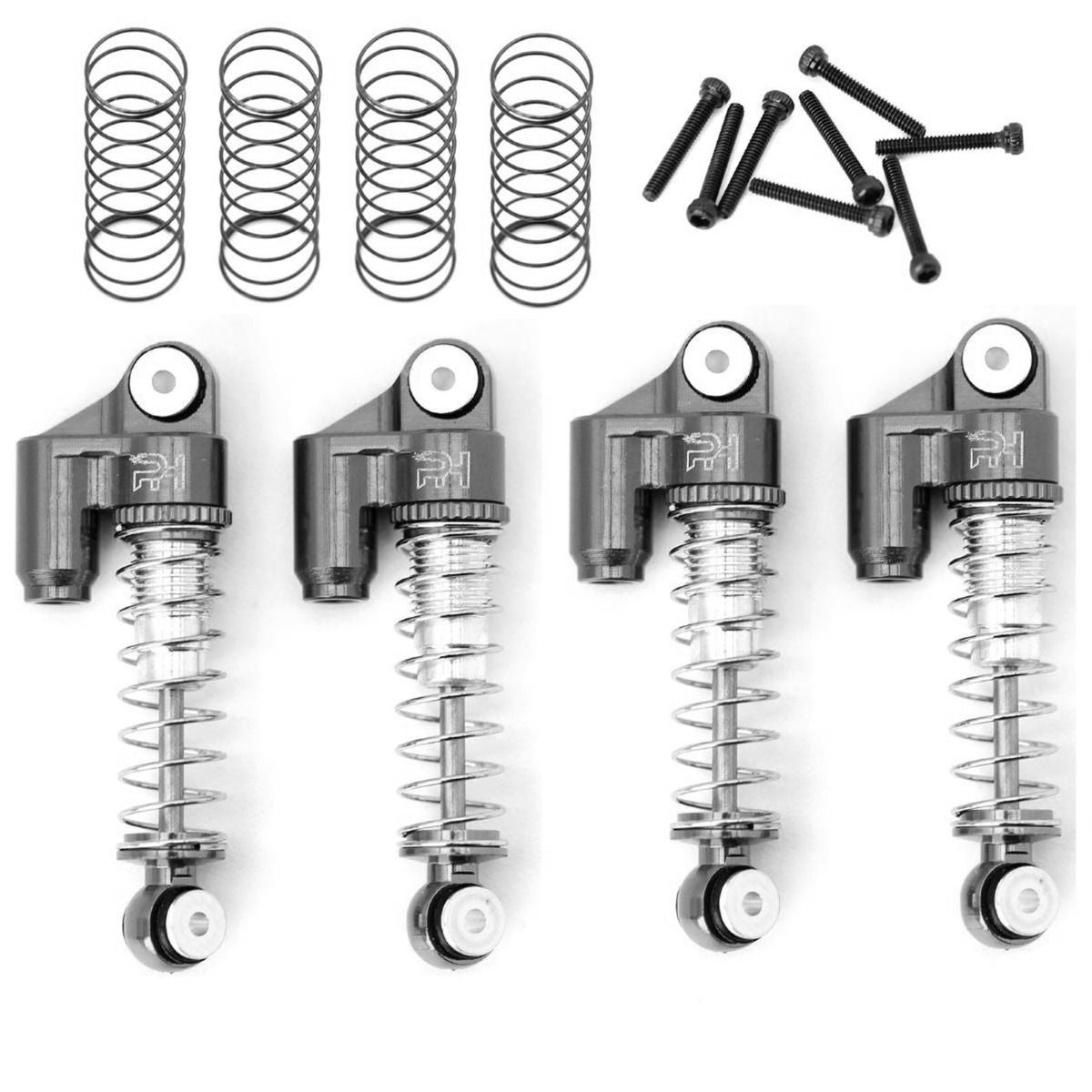 Power Hobby: Axial SCX24 C10 JLU Jeep Betty Aluminum Shocks Grey