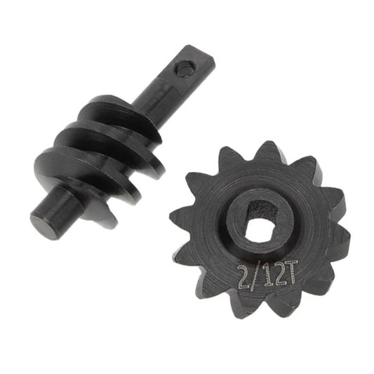 Power Hobby: Steel Overdrive Gears Diff Worm Set 2T/12T, Overdrive 33%, for Axial SCX24