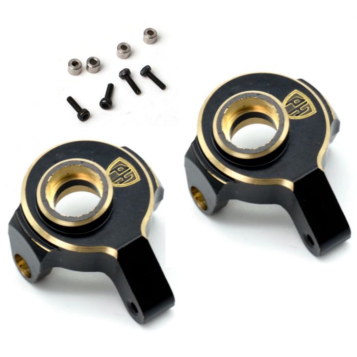 Power Hobby: PHBSCX2481  Brass Front Steering Knuckles Upgrade Parts, for Axial SCX24