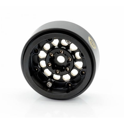 1.0" Black Brass Beadlock Crawler Wheels, for, 1/24 Axial SCX24