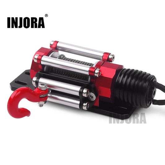 INJORA Metal Steel Wired Automatic Simulated Winch for 1/10 RC Crawler INJORA
