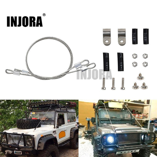 INJORA 2pcs 180mm Modified Parts Steel Ropes for 1/10 RC Crawler