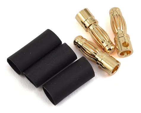 ProTek RC 4mm Short Serrated Male Bullet Connector w/Shrink Tube (3) Pro Tek RC