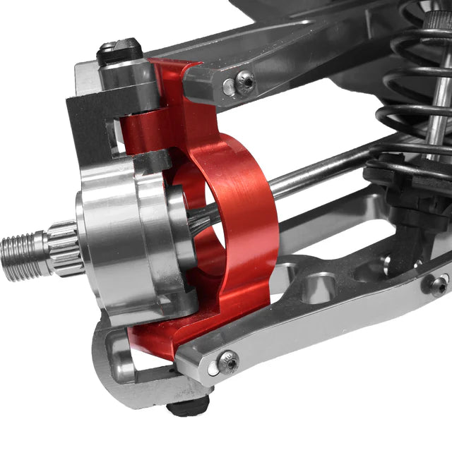 Front Aluminum Hub Carrier Set, Red, X-Maxx